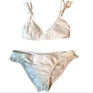 White Frill Bikini